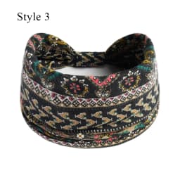 Boho Turbans Yoga Elastic Head Wrap Women Headband Wide Hairbands Headwear Floral Bandanas Fashion Hair Band Accessories YZL05-2