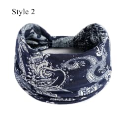 Boho Turbans Yoga Elastic Head Wrap Women Headband Wide Hairbands Headwear Floral Bandanas Fashion Hair Band Accessories YZL05-2
