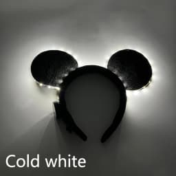 1pc Lovely Glowing Light Up Mouse Ears Headbands LED Neon Mickey Hairband Boy Girls Luminous Headbands Cosplay Hair Accessories