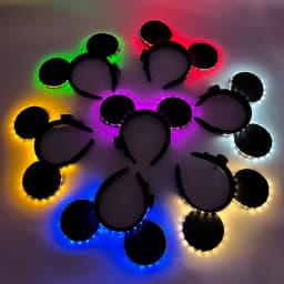 1pc Lovely Glowing Light Up Mouse Ears Headbands LED Neon Mickey Hairband Boy Girls Luminous Headbands Cosplay Hair Accessories