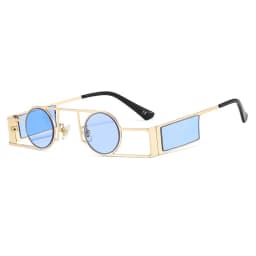 Fashion Punk Round Sunglasses Women Luxury Brand Vintage Metal Frame Sun Glasses Female Classic Gradient Eyewear UV400 Driver