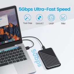 ORICO 2.5" Hard Drive Enclosure 2.5 Inch HDD Case USB Type C SATA 5Gbps for SSD HDD 9.5 7mm External Hard Drive Disk Case for Pc