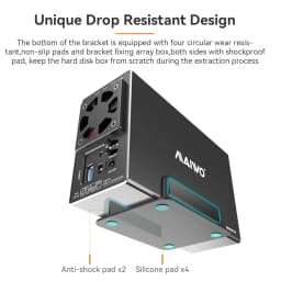 MAIWO 3.5 Inch HDD Case SATA RAID Storage Enclosure Dual Bay Hard Drive Docking Station for 2.5/3.5 Inch External Hard Drive Box