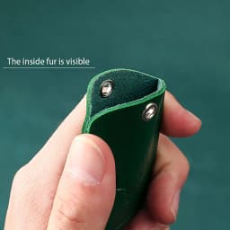 Access Card Case Leather Card Holder Keychain Key Ring Door Lock Access Tags ID Card Case Keychain Access Card Bag