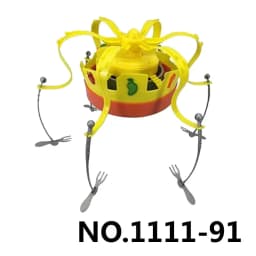 Chow Crown Food Hat Funny Trick Party Bubble Crab Party Prop Game Toy Parent-Child Interaction Games for Kid Party Birthday Gift