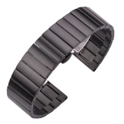 Solid Stainless Steel Watch Band 16mm 18mm 20mm 22mm Quick Release Silver Black Brushed Metal Bracelet Strap
