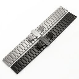 Solid Stainless Steel Watch Band 16mm 18mm 20mm 22mm Quick Release Silver Black Brushed Metal Bracelet Strap