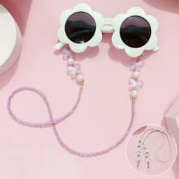 Adjustable Sunglasses Lanyard Strap Anti-slip Reading Glasses Eyeglass Chain Colorful Mask Chains Butterfly Pearl Hanging Rope