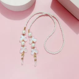 Adjustable Sunglasses Lanyard Strap Anti-slip Reading Glasses Eyeglass Chain Colorful Mask Chains Butterfly Pearl Hanging Rope