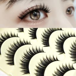5 Paris Cat Eye False Eyelashes Long Thick Cosplay Fake Eye Lashes Extension Smokey Natural Makeup Handmade Reusable