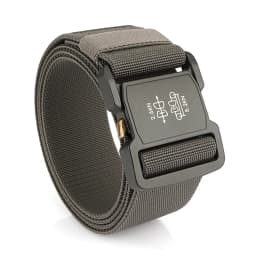 VATLTY 5cm / 2in Elastic Belt for Men Aluminum Buckle Lightweight Wide Belt Military Tactical Belt Grey Casual Girdle Male