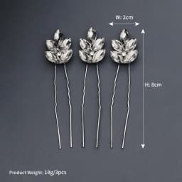3Pcs/set Crystal Pearl Hairpins for Women Wedding Party Bag Hat Accessories Hair Sticks Girls Holiday Gifts Jewelry Headpieces