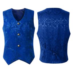 2024 Vest Men Renaissance Steampunk Coat Gothic Jacquard Waistcoat Single Breasted Business Formal Dress Vest for Suit
