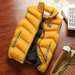 2025 New Puffer Sleeveless Coats Mens Solid Color Down Jacket Winter Warm Vest Jacket Men Waistcoat Outwear Windbreaker Clothing