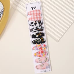 10Pcs/set 2.2'' Printed Embroidery Waterdrop Shape Hair Clips For Cute Girls BB Hairpin Barrettes Headwear Kids Hair Accessories
