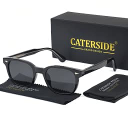 Caterside Retro Square Men's Sunglasses Propionic Pin Fashion Punk Sun Glasses Women's Travel Outdoor Party Event Eyewear UV400