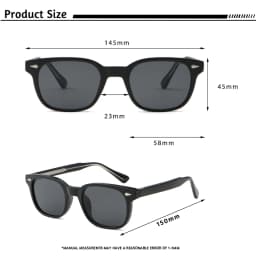 Caterside Retro Square Men's Sunglasses Propionic Pin Fashion Punk Sun Glasses Women's Travel Outdoor Party Event Eyewear UV400