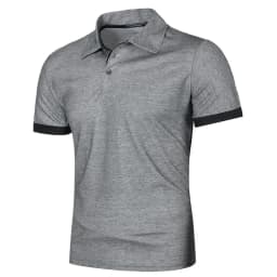 Summer Mens Short Sleeve Polo Shirts Lightweight Lapel Streetwear Breathable Tshirts for Men Basic Business Solid Color Top