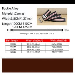 Men's Fabric Belt Canvas Belt for Drilled Webbing Casual Fashion Men's Trousers Belts Jeans Male Waist Belt Striped Strap HB072