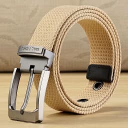Men's Fabric Belt Canvas Belt for Drilled Webbing Casual Fashion Men's Trousers Belts Jeans Male Waist Belt Striped Strap HB072