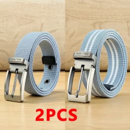 Men's Fabric Belt Canvas Belt for Drilled Webbing Casual Fashion Men's Trousers Belts Jeans Male Waist Belt Striped Strap HB072