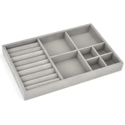 Soft Velvet Stackable Jewelry Tray Case Jewelry Display Storage Showcase Portable Ring Earring Necklace Organizer Jewelry Holder