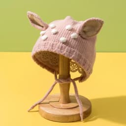 Cute Cartoon Baby Ear Protection Cap Winter Warm Infant Woolen Knitted Hat 6-36M Boy Girl Crochet Bonnet Toddler Beanie Headgear