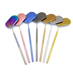 1PC Multi Colors Oval Grafted Lash Mirror Stainless Steel Multifunction Checking Mirror Eyelashes Extension Makeup Tool