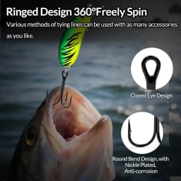 9KM Fishing Treble Hooks High Carbon Steel Brabed Triple Hook Fishing Hooks on Hard Lures Saltwater Fishing Accessories
