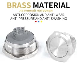 12/16/19/22/25/30/40mm Waterproof Metal Push Button Switch NO LED Light Momentary Latching Car Engine Power Switch 1NO1NC