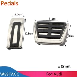 Car Pedals for Audi A3 8V Q2 Q3 SQ2 S1 S3 RS3 RS Q3 TT LHD Accelerator Gas Brake Clutch Rest Pedal Cover Kit Accessories