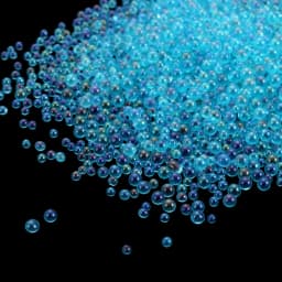 10/20g 0.4-3mm Mini Bubble Ball Beads Tiny Glass Bead Resin Filling for Silicone Mold UV Resin Epoxy Filler DIY Nail Art Decor