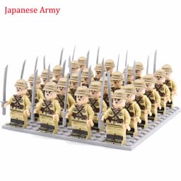 WW2 24pcs/Lot Military Soldiers Building Blocks Set Weapons Soviet US UK China France Army Action Figures Bricks Toys Kids Gifts