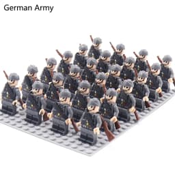 WW2 24pcs/Lot Military Soldiers Building Blocks Set Weapons Soviet US UK China France Army Action Figures Bricks Toys Kids Gifts