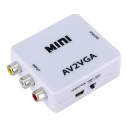 1080P Mini Video Convertor RCA AV to VGA Video Converter Conversor with 3.5mm Audio AV2VGA / CVBS + Audio to PC HDTV