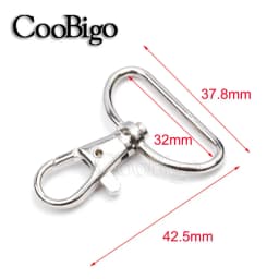 10pcs Swivel Key Holder Keyring Keychain Keyfob Lobster Clasp Carabiner Clips Snap Hook Buckle Bag Strap Jewelry DIY Craft Metal