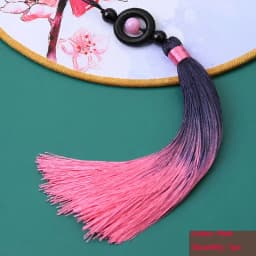 1PC Transfer Bead Gradient Tassel Silky Handmade Tassels with Loop for DIY Crafts Bookmark Tassel Jewelry Making Accessories