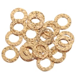 20pcs Stainless Steel Double Hole Texture Circle Ring Gold Plated Charm Earrings Conectors for Jewelry Making Supplies Wholesale