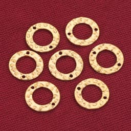 20pcs Stainless Steel Double Hole Texture Circle Ring Gold Plated Charm Earrings Conectors for Jewelry Making Supplies Wholesale