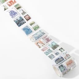 55mmx2m Vintage Stamp Tape Style Stickers 1 roll Decorative collage Diary Album Scrapbooking material Craft Supplies