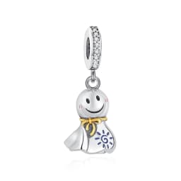 925 Sterling Silver Charms Fortune Cat Chinese New Year Pendant Beads Japanese Girl Fit Brand Bracelets Necklaces Women Jewelry