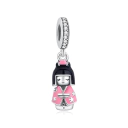 925 Sterling Silver Charms Fortune Cat Chinese New Year Pendant Beads Japanese Girl Fit Brand Bracelets Necklaces Women Jewelry