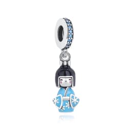 925 Sterling Silver Charms Fortune Cat Chinese New Year Pendant Beads Japanese Girl Fit Brand Bracelets Necklaces Women Jewelry
