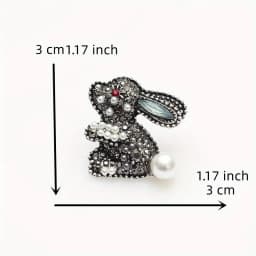Retro Alloy Rabbit Brooch Pins Female Ins Trendy Party Coller Cute Sweater Brooches Accessories