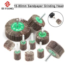5PC Sandpaper Grinding Flap Polishing Wheels Sanding Disc Shutter Polishing Wheel For Rotary Dremel Tool 60/80/120Grit 6MM Shank