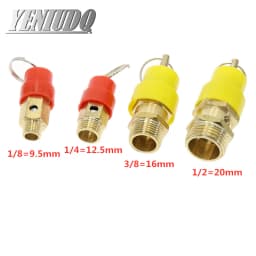 1PCS 1/4'' 3/8" 1/2" BSP 1/3/4/5/6/7/8/10/12KG Air Compressor Safety Relief Valve Pressure Release Regulator For Pressure Piping