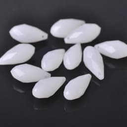 Solid Color Teardrop Faceted Crystal Glass 12x6mm 16x8mm 20x10mm Top Drilled Pendant Drops Loose Beads for Jewelry Making DIY