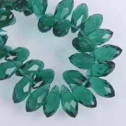 Solid Color Teardrop Faceted Crystal Glass 12x6mm 16x8mm 20x10mm Top Drilled Pendant Drops Loose Beads for Jewelry Making DIY