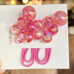 2 Pcs/Set Cute Hair Ties For Kids Girls Head Rope Flower Hair Rubber Bands Ponytail Elastic Hair Band Baby Hair Accessories