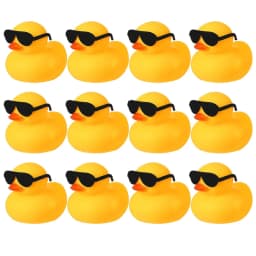 6/12/24pc Rubber Duck Toys Yellow Rubber Ducks Squeak & Float Ducky Pool Toy Cruise Holiday Decoration Birthday Party Favors